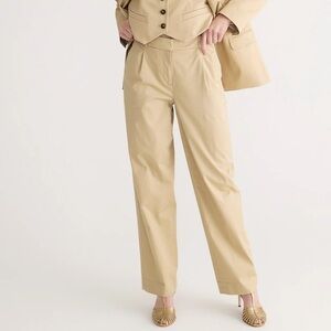 J crew essential pant city crepe light khaki size 12